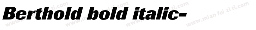 Berthold bold italic字体转换